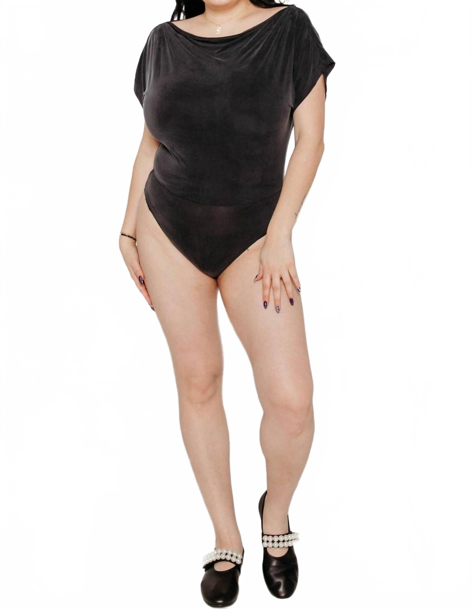 Облегающий боди в графитово-черном цвете Cossac
Облегающий боди в графитово-черном цвете Cossac