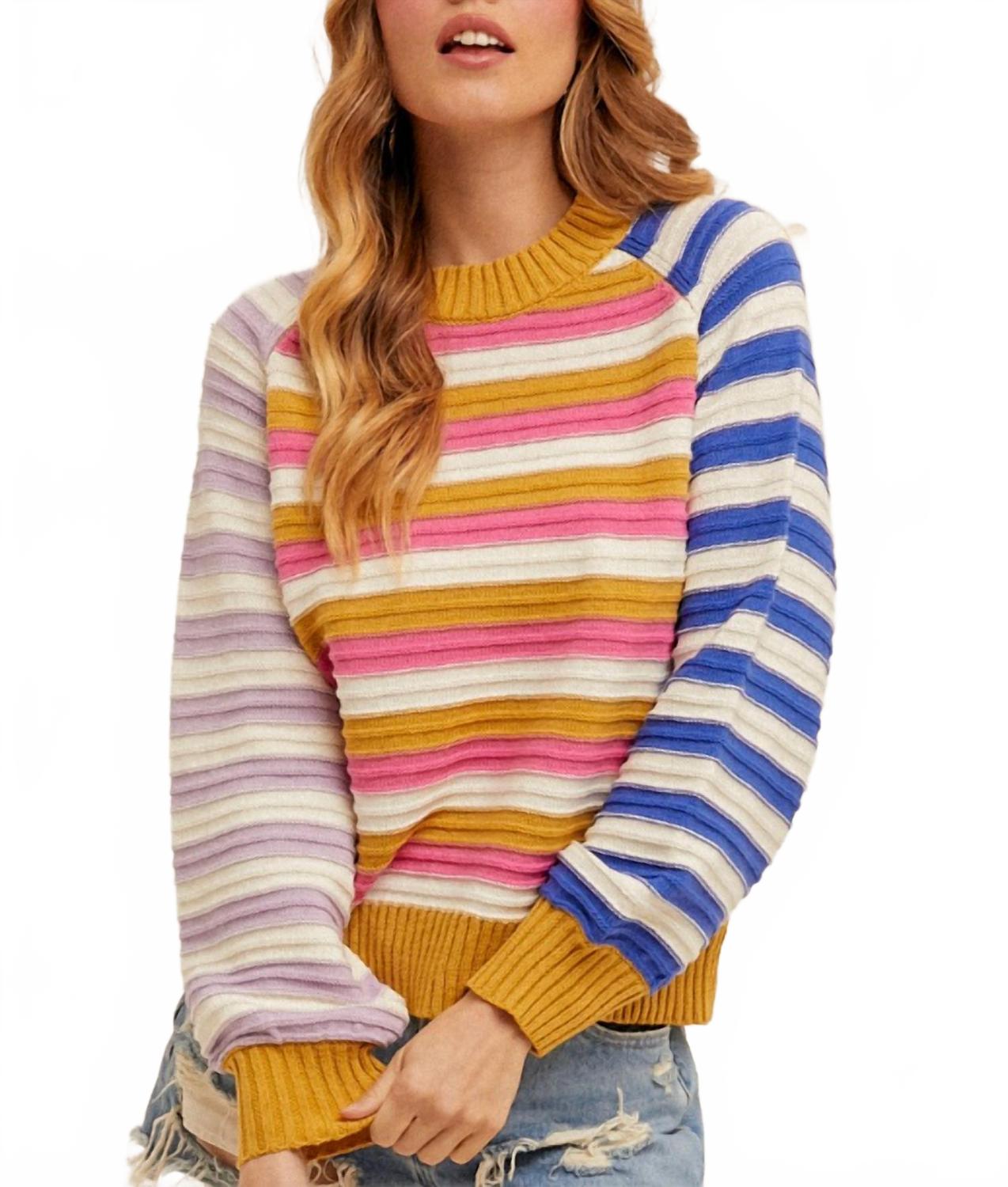 Свитер с цветными блоками и полосками в мультиколоре Hem & Thread
Свитер с цветными блоками и полосками в мультиколоре Hem & Thread