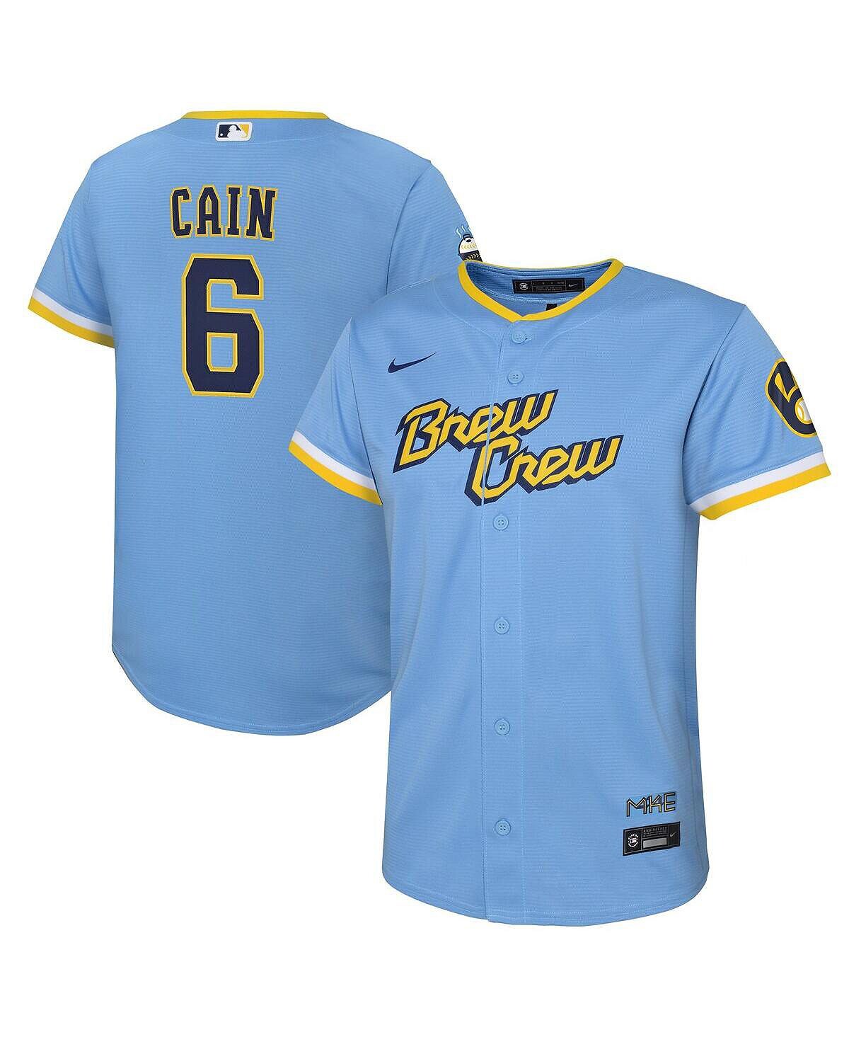 Реплика игрока Big Boys Lorenzo Cain Powder Blue Milwaukee Brewers 2022 City Connect Nike
Реплика игрока Big Boys Lorenzo Cain Powder Blue Milwaukee Brewers 2022 City Connect Nike
