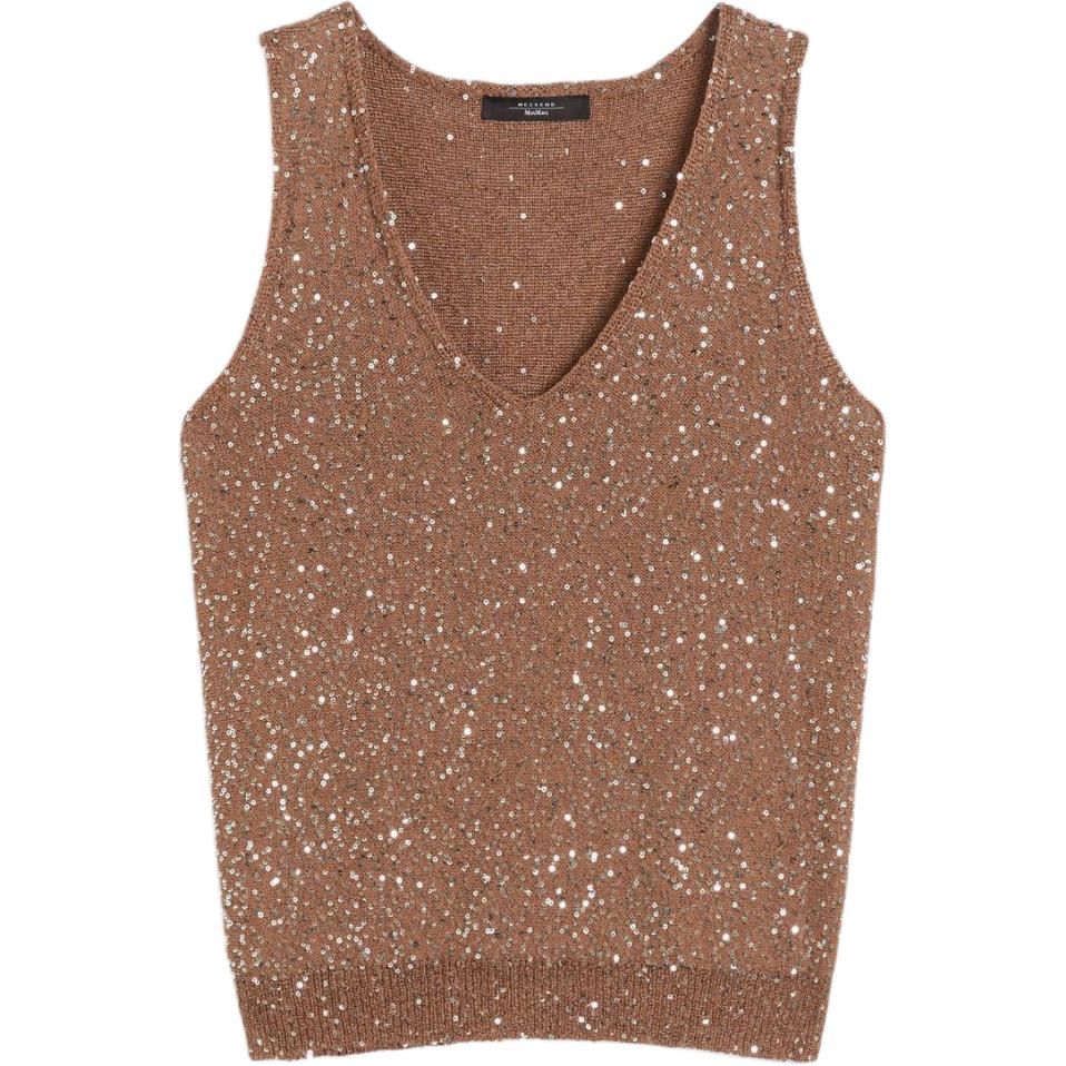 Weekend Max Mara топ с пайетками и V-образным вырезом WEEKEND MaxMara, коричневый
Weekend Max Mara топ с пайетками и V-образным вырезом WEEKEND MaxMara, коричневый