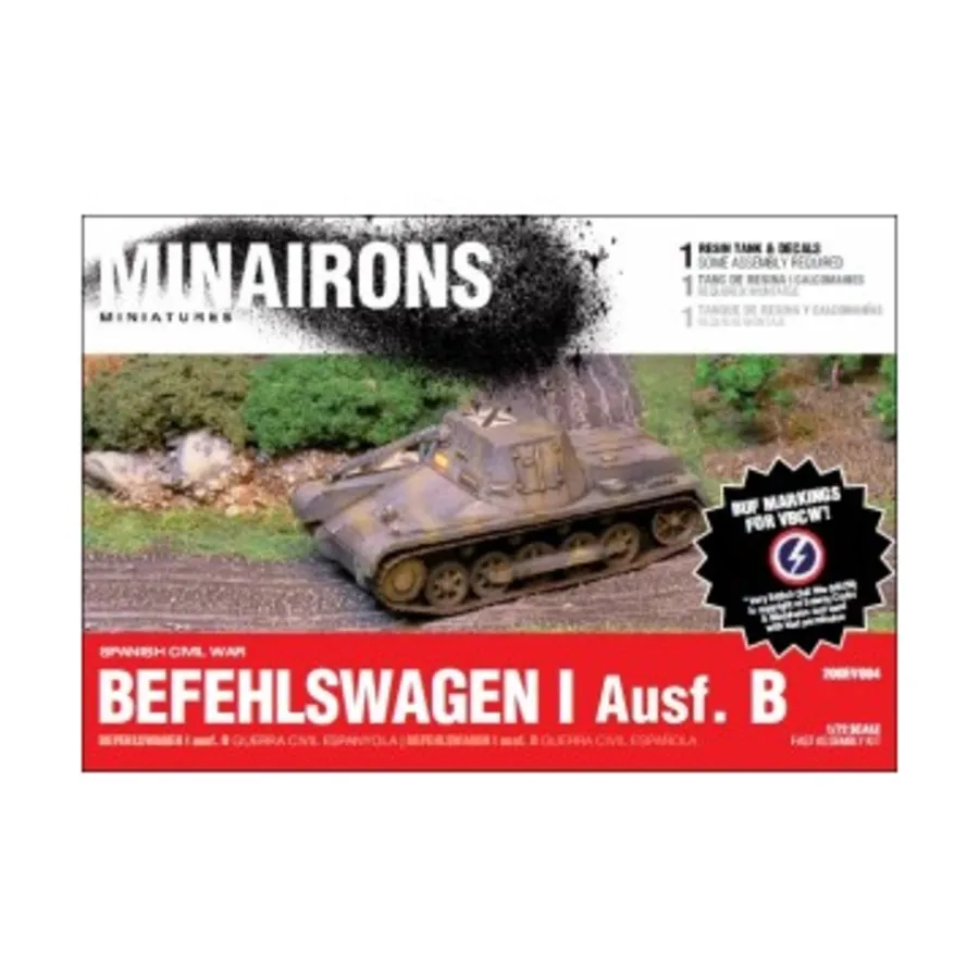 Befehlswagen I Ausf. Б, Spanish Civil War - Vehicles (1:72)
Befehlswagen I Ausf. Б, Spanish Civil War - Vehicles (1:72)