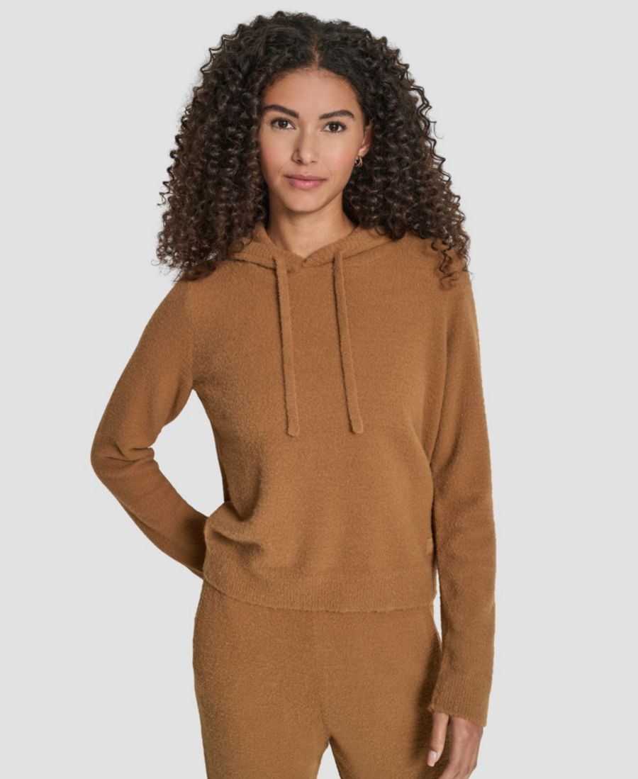 Женская толстовка с капюшоном из перьевой пряжи в тон ткани DKNY, Burnt Sugar
Женская толстовка с капюшоном из перьевой пряжи в тон ткани DKNY, Burnt Sugar