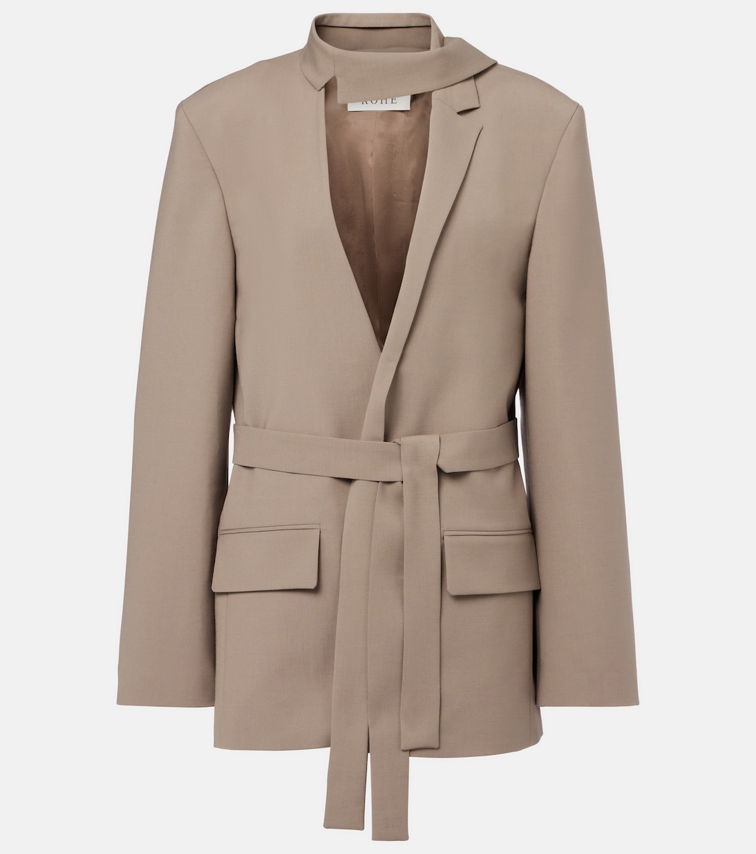 Деконструированный блейзер с поясом Róhe, серо-коричневый
Деконструированный блейзер с поясом Róhe, серо-коричневый