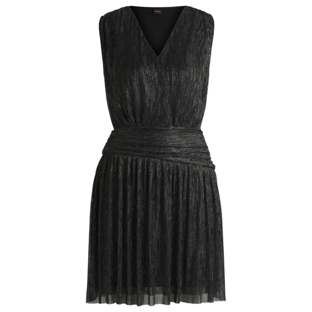 Платье-халат с плиссировкой и оборкой по низу BOSS, черный
Платье-халат с плиссировкой и оборкой по низу BOSS, черный