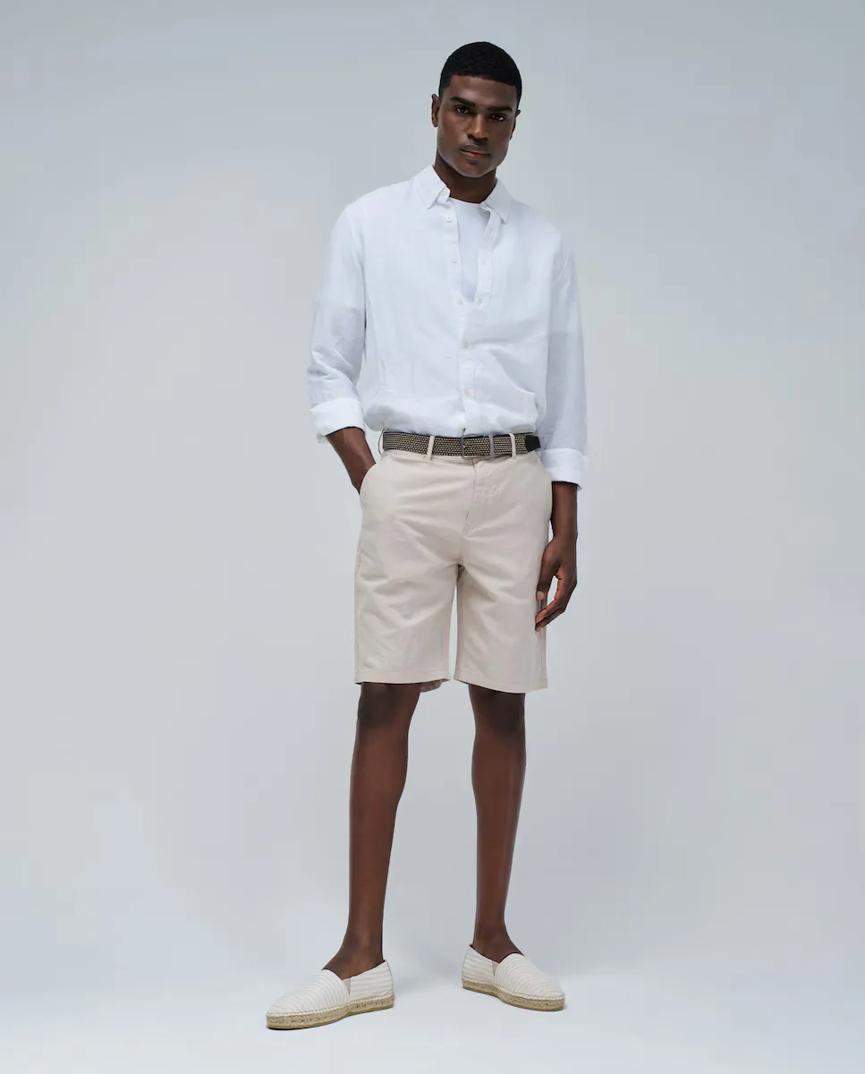 Мужские шорты-бермуды из хлопка и льна Salsa Jeans, белый
Мужские шорты-бермуды из хлопка и льна Salsa Jeans, белый