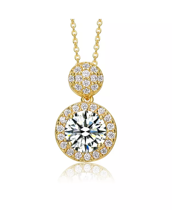 Ожерелье из стерлингового серебра 14 карат с ореолом из прозрачных круглых кубических цирконий Genevive, gold
Ожерелье из стерлингового серебра 14 карат с ореолом из прозрачных круглых кубических цирконий Genevive, gold