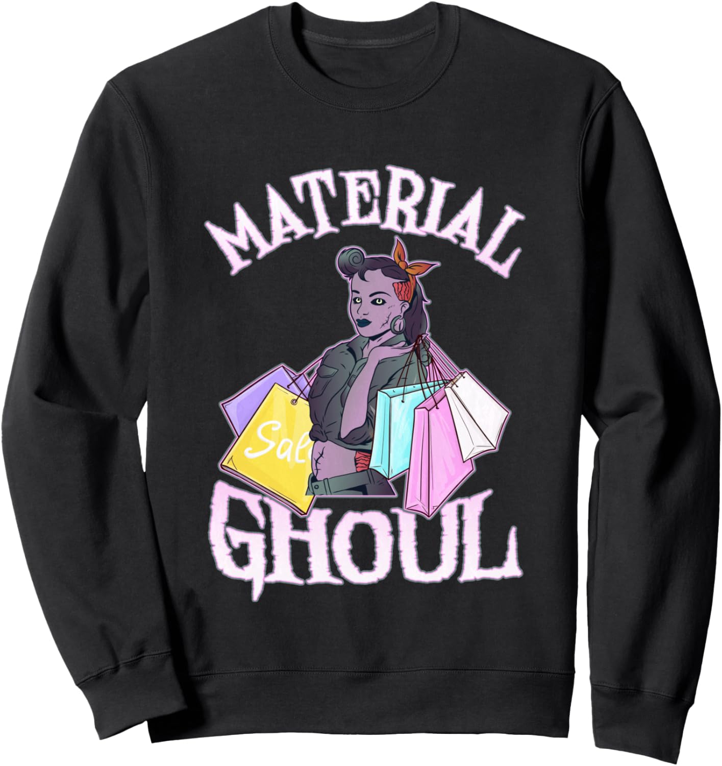 Толстовка Material Ghoul в стиле ретро-шоппинга на Хэллоуин Gothic Fashion Shopping Halloween Style, черный
Толстовка Material Ghoul в стиле ретро-шоппинга на Хэллоуин Gothic Fashion Shopping Halloween Style, черный
