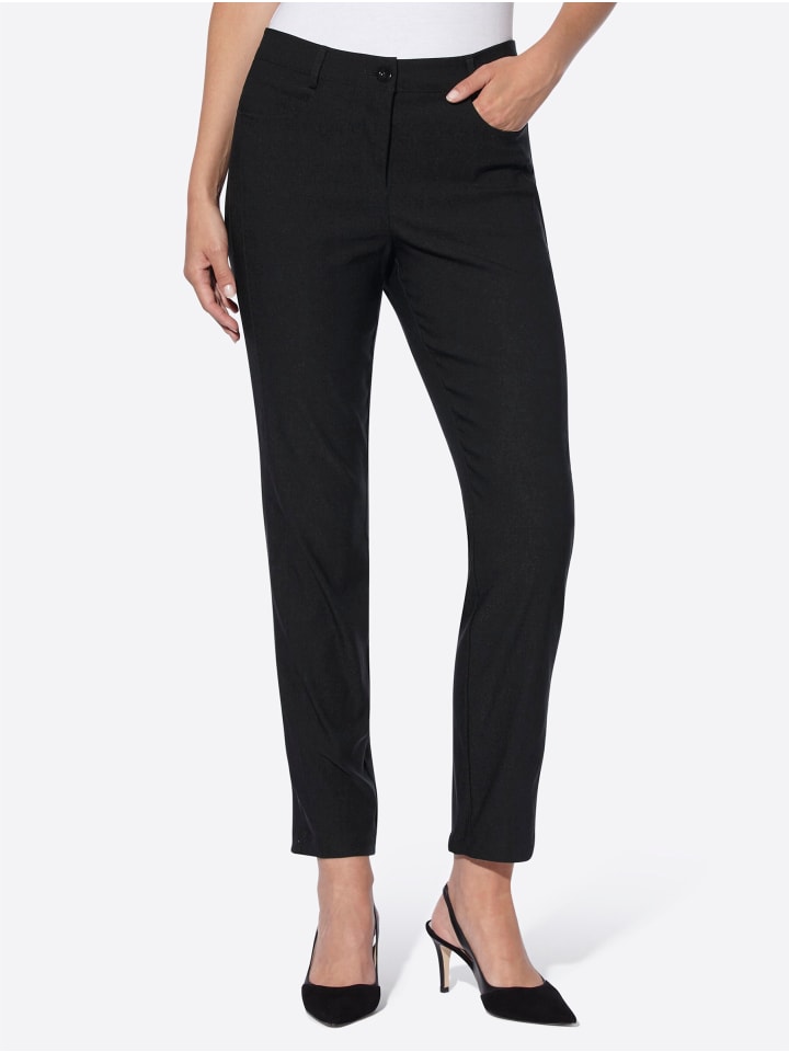 Тканевые брюки Heine, черный 
Тканевые брюки Heine, черный