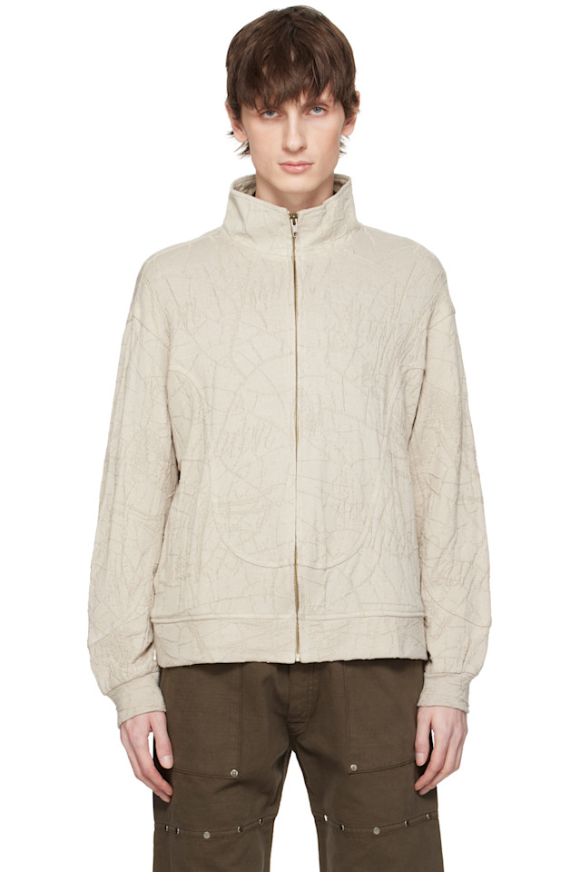 Вязаная куртка с волнообразным рисунком Track Serapis, бежевый 
Вязаная куртка с волнообразным рисунком Track Serapis, бежевый