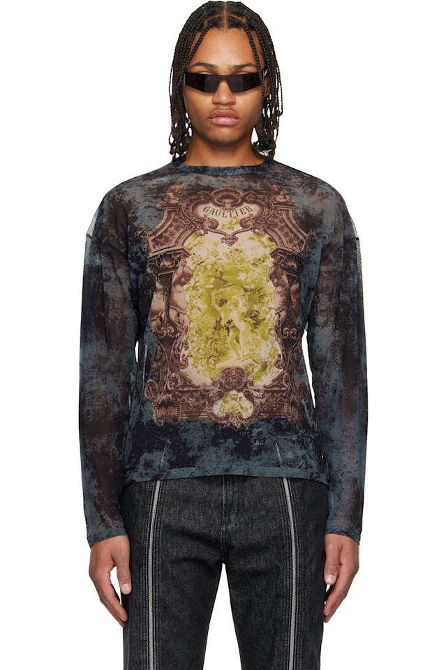 Jean Paul Gaultier Топ «увеличенный медальон» темно-синего цвета
Jean Paul Gaultier Топ «увеличенный медальон» темно-синего цвета