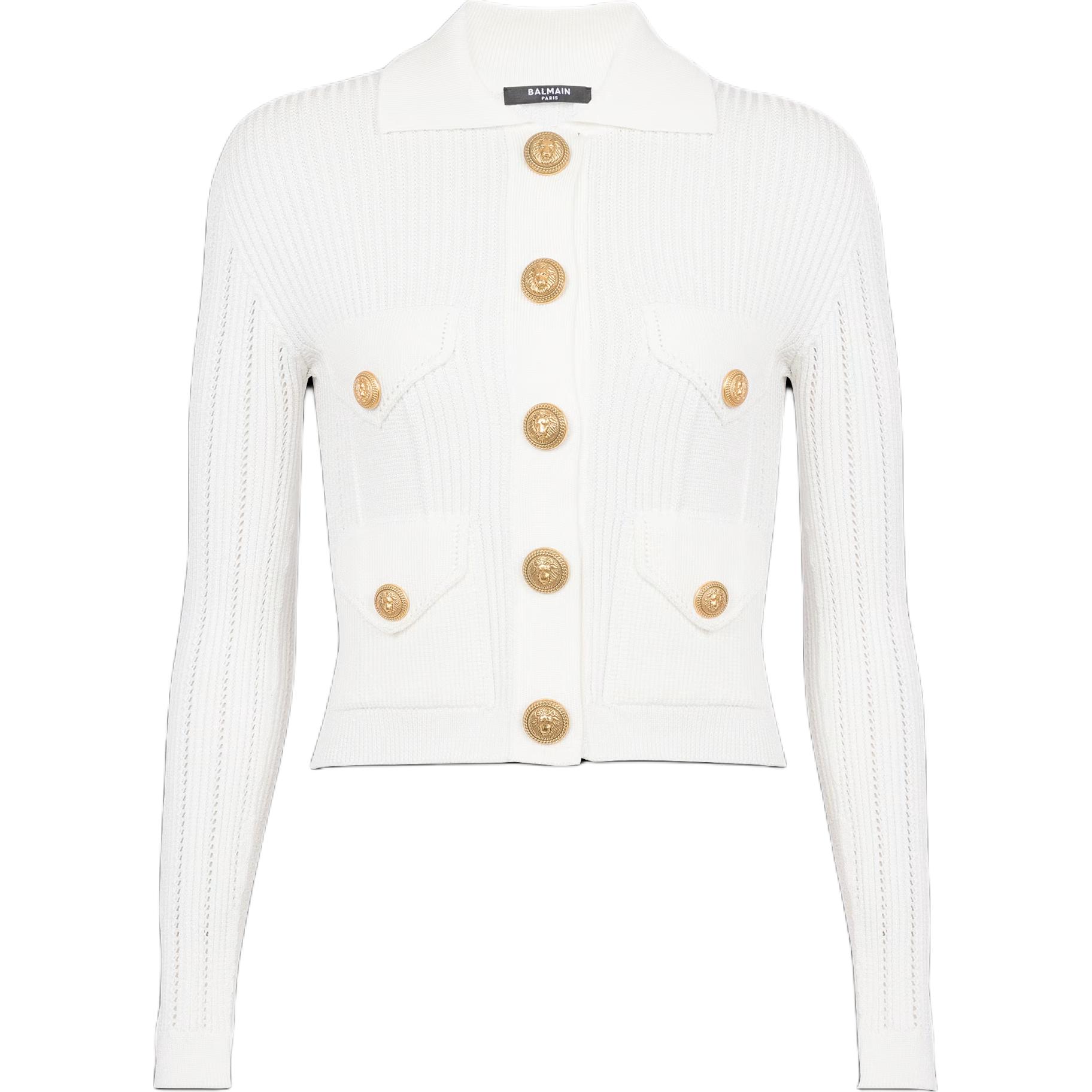 Длинный кардиган с ребрами BALMAIN, белый
Длинный кардиган с ребрами BALMAIN, белый