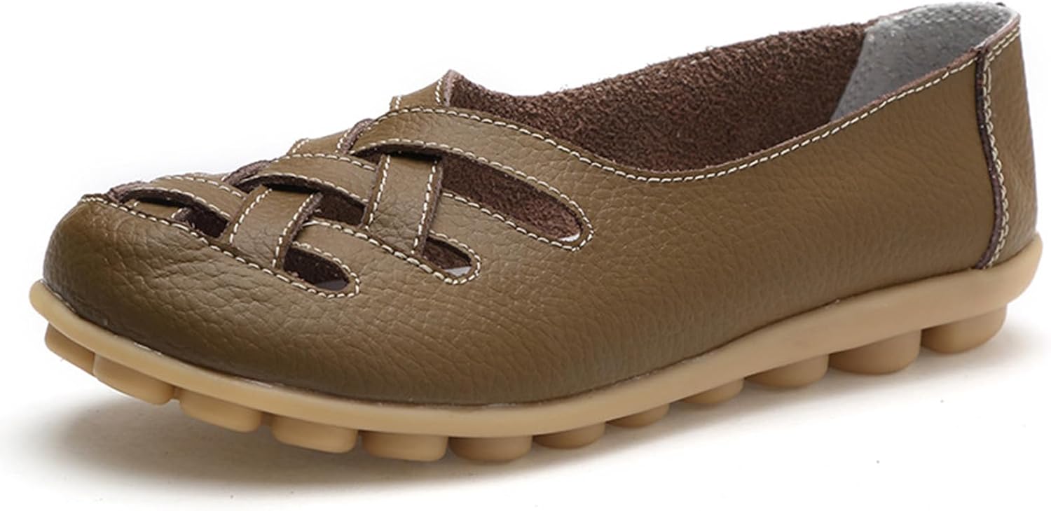 Женские кожаные лоферы летние дышащие с вырезами, закрытый носок, сандалии без застежки, повседневные, легкие с мягкой подошвой, удобные для работы медсестры, прогулки, комфортные повседневные сандалии типа 'рыбак' Kajxz, хаки
Женские кожаные лоферы летние дышащие с вырезами, закрытый носок, сандалии без застежки, повседневные, легкие с мягкой подошвой, удобные для работы медсестры, прогулки, комфортные повседневные сандалии типа 'рыбак' Kajxz, хаки