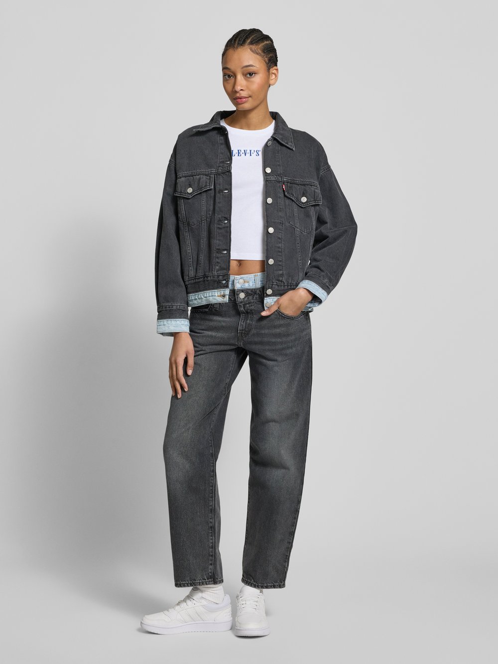 Джинсовая куртка с отложным воротником модель '90s TRUCKER DOUBLE' Levi's, антрацит
Джинсовая куртка с отложным воротником модель '90s TRUCKER DOUBLE' Levi's, антрацит