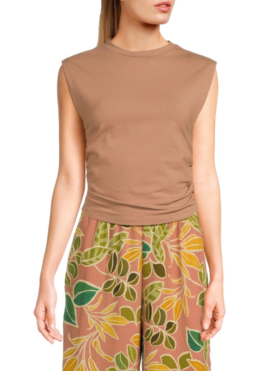 Укороченный топ из джерси с рюшами Renee C., серо-коричневый
Укороченный топ из джерси с рюшами Renee C., серо-коричневый