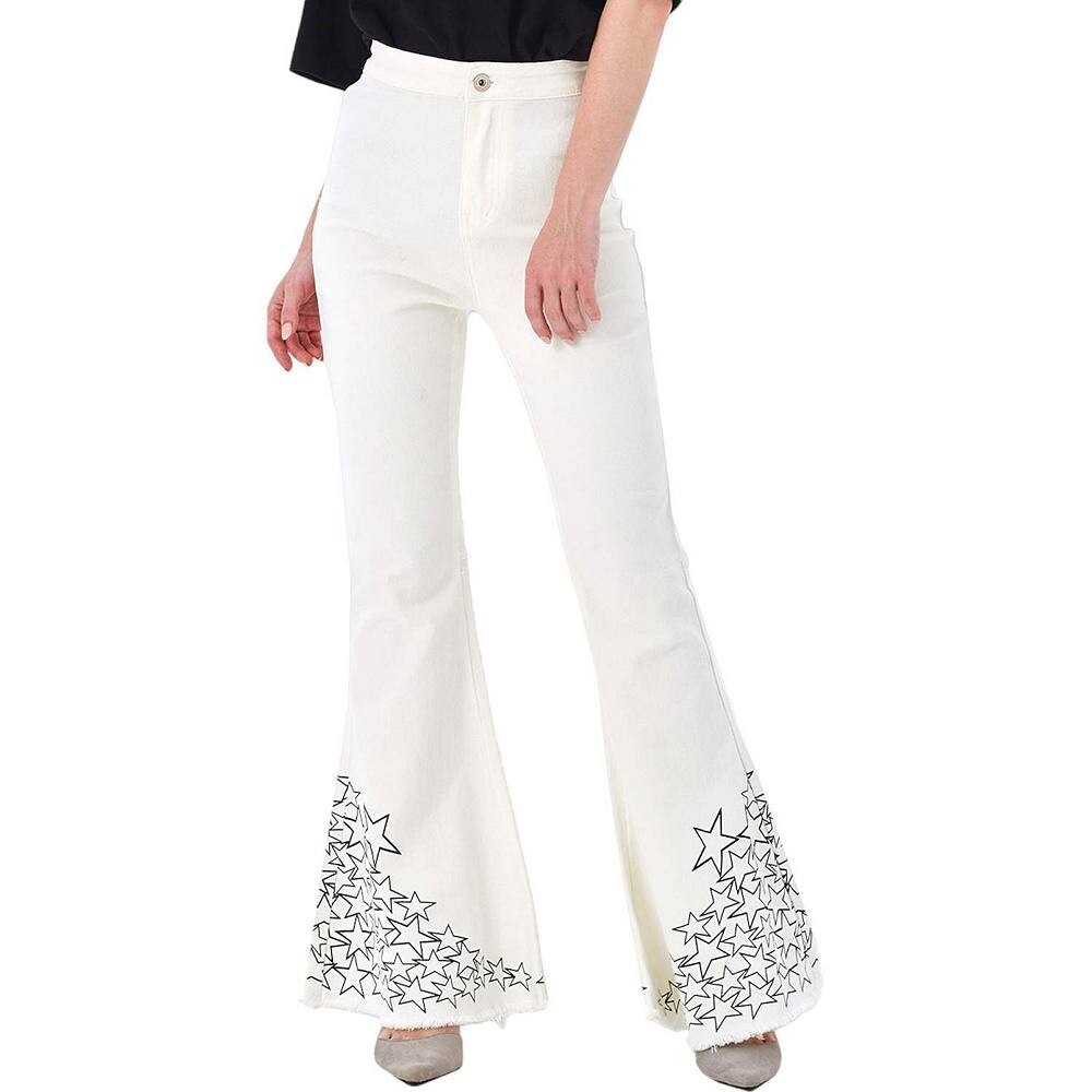 Женские джинсовые джинсы с расклешенным низом и высокой талией Anna-Kaci, кремовый
Женские джинсовые джинсы с расклешенным низом и высокой талией Anna-Kaci, кремовый