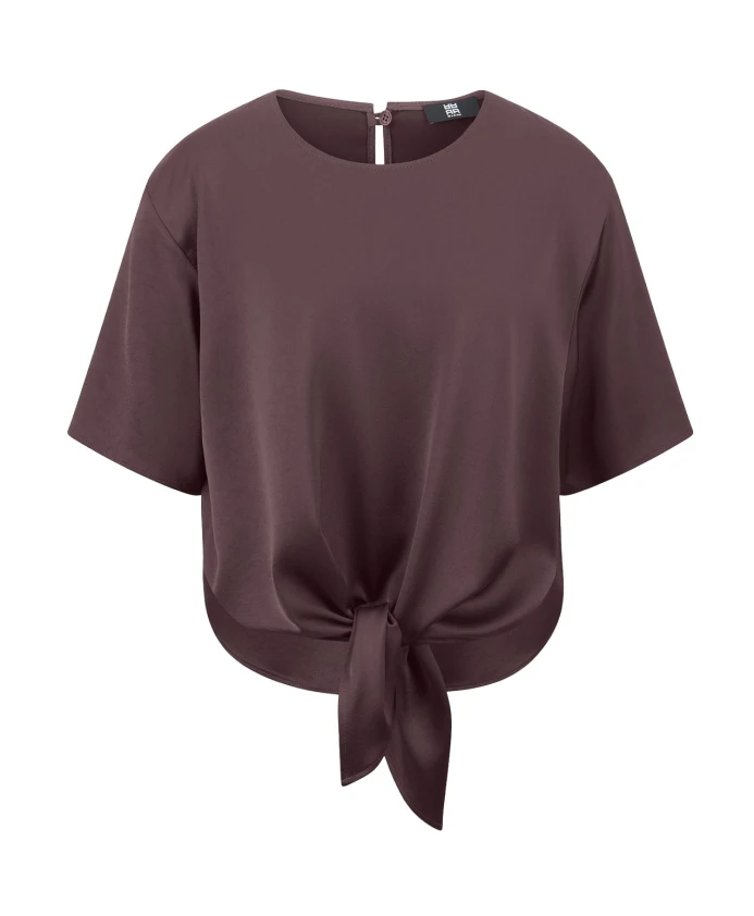 Атласная блузка с современными деталями Riani, коричневый
Атласная блузка с современными деталями Riani, коричневый