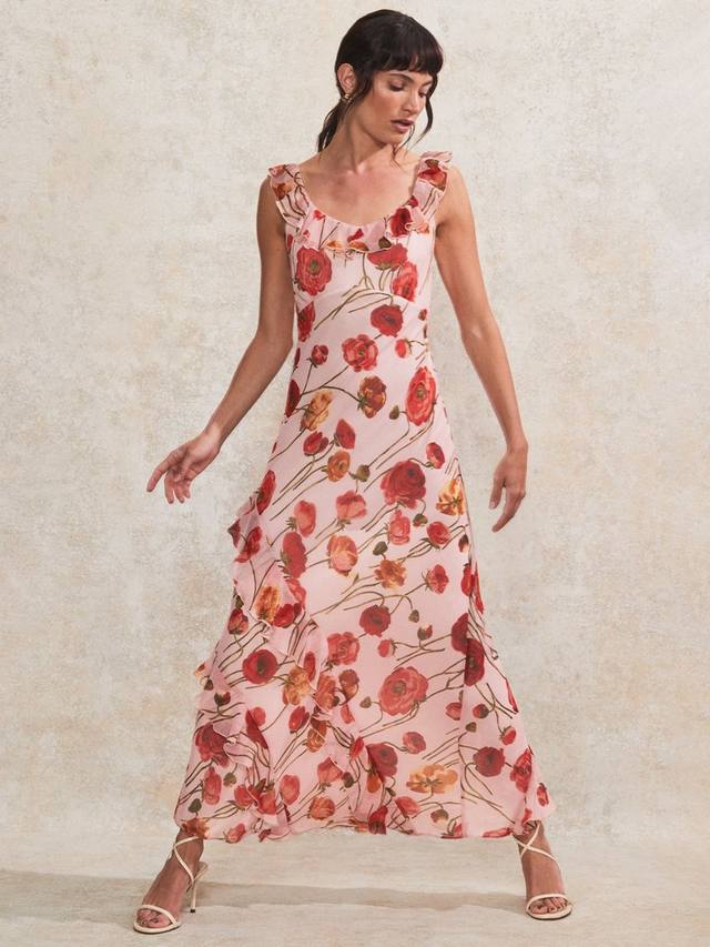 Платье rosie poppy с оборкой на шее Ro&Zo, розовый/разноцветный 
Платье rosie poppy с оборкой на шее Ro&Zo, розовый/разноцветный