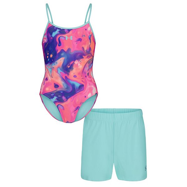 Детский купальник 2-в-1 и шорты для плавания Under Armour, Neo Turquoise
Детский купальник 2-в-1 и шорты для плавания Under Armour, Neo Turquoise
