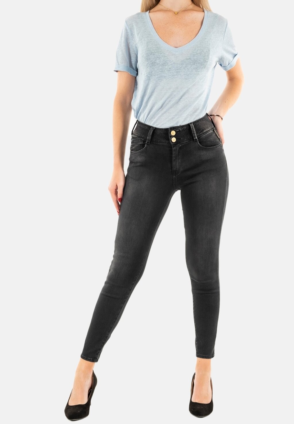 Джинсы облегающие Le Temps Des Cerises, черный
Джинсы облегающие Le Temps Des Cerises, черный