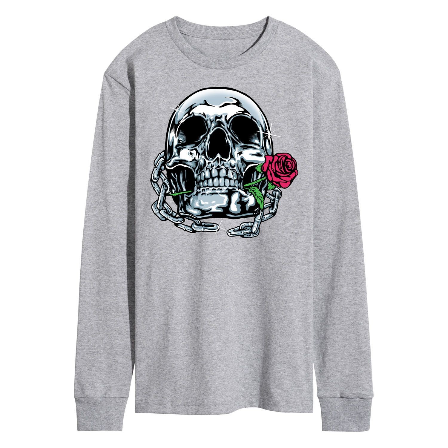 Мужская футболка с блестящим черепом Licensed Character 
Мужская футболка с блестящим черепом Licensed Character