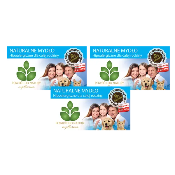 100% натуральное гипоаллергенное мыло на растительной основе для всей семьи, 3 шт. Powrót Do Natury
100% натуральное гипоаллергенное мыло на растительной основе для всей семьи, 3 шт. Powrót Do Natury