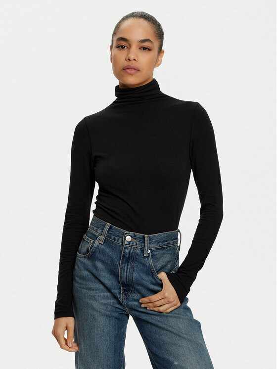 Свитер с высоким воротником приталенного кроя Gap, черный
Свитер с высоким воротником приталенного кроя Gap, черный