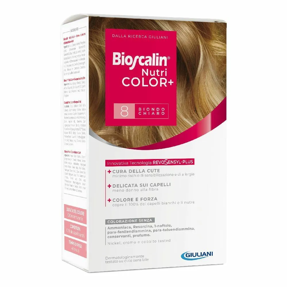 Bioscalin Nutri Color Plus 8 Окрашивающее средство для светло-русого цвета
Bioscalin Nutri Color Plus 8 Окрашивающее средство для светло-русого цвета