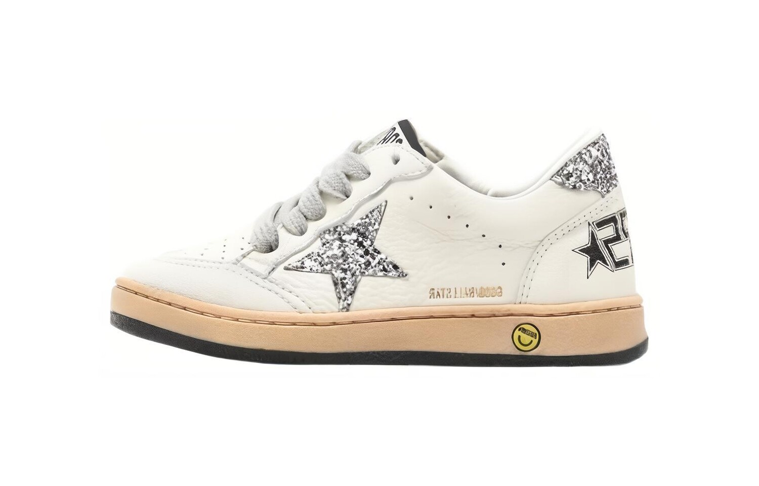 Детские кожаные кроссовки Ball Star Golden Goose, белый/серый
Детские кожаные кроссовки Ball Star Golden Goose, белый/серый