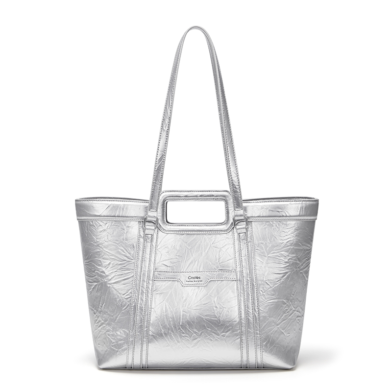 CNOLES Женская черная кожаная сумка-шоппер с блестящей текстурой, Silver (Fits 14-Inch Computers)
CNOLES Женская черная кожаная сумка-шоппер с блестящей текстурой, Silver (Fits 14-Inch Computers)