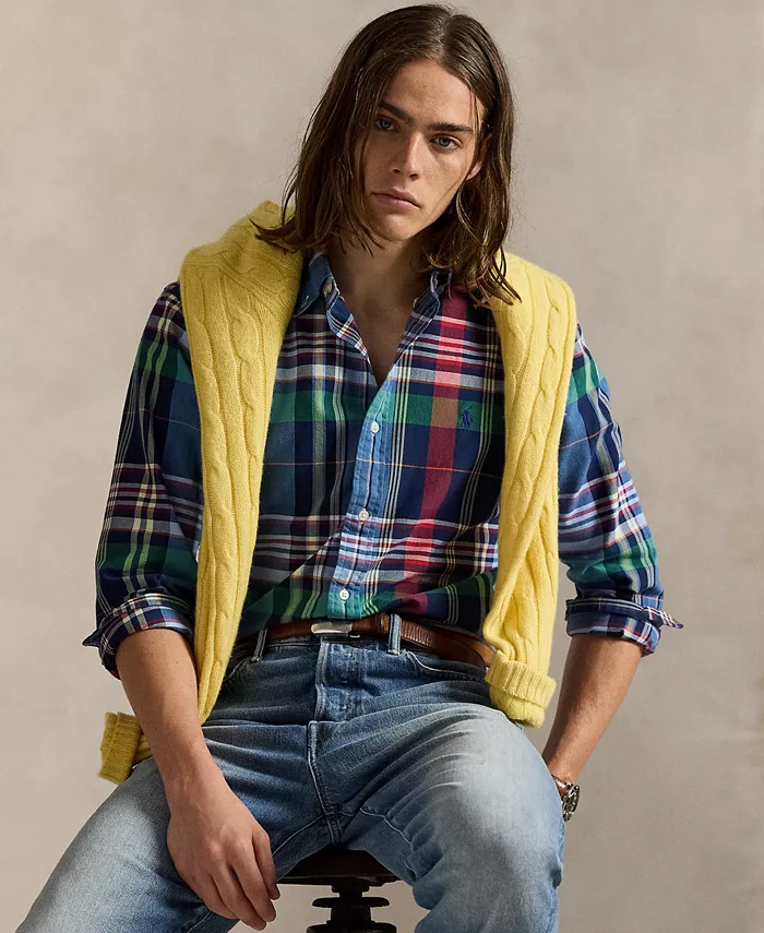 Мужская клетчатая рубашка Оксфорд, кроенная по индивидуальному заказу Polo Ralph Lauren, мультиколор
Мужская клетчатая рубашка Оксфорд, кроенная по индивидуальному заказу Polo Ralph Lauren, мультиколор