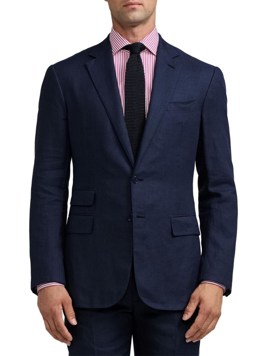 Однобортный спортивный пиджак Kent Glenplaid из льна и шелка Ralph Lauren Purple Label, темно-синий
Однобортный спортивный пиджак Kent Glenplaid из льна и шелка Ralph Lauren Purple Label, темно-синий