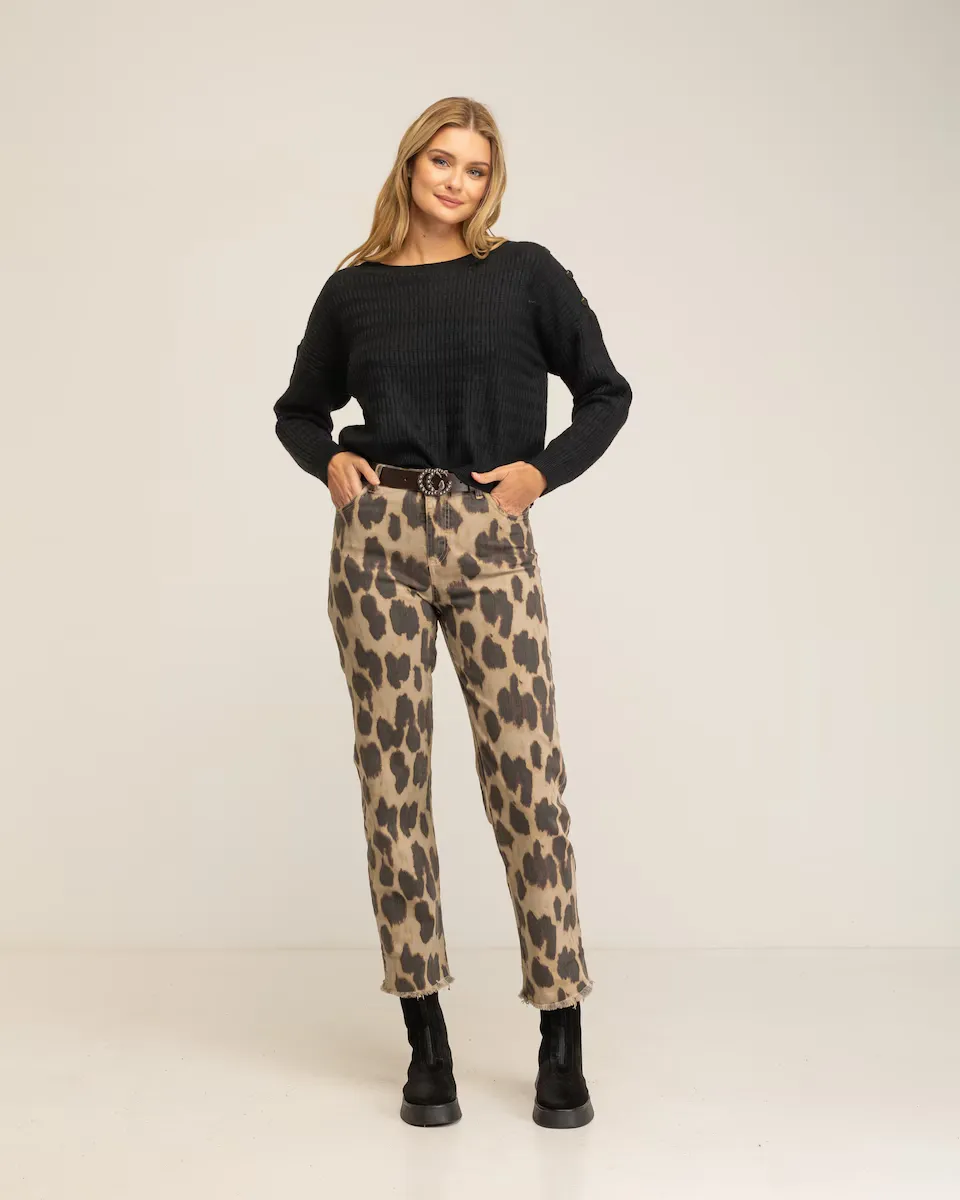 Женские брюки с анималистичным принтом Tantra, темно-коричневый
Женские брюки с анималистичным принтом Tantra, темно-коричневый