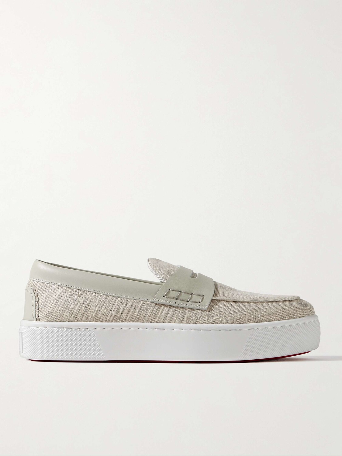 Пенни-лоферы Paqueboat из льна и парусины с кожаной отделкой CHRISTIAN LOUBOUTIN, серый
Пенни-лоферы Paqueboat из льна и парусины с кожаной отделкой CHRISTIAN LOUBOUTIN, серый