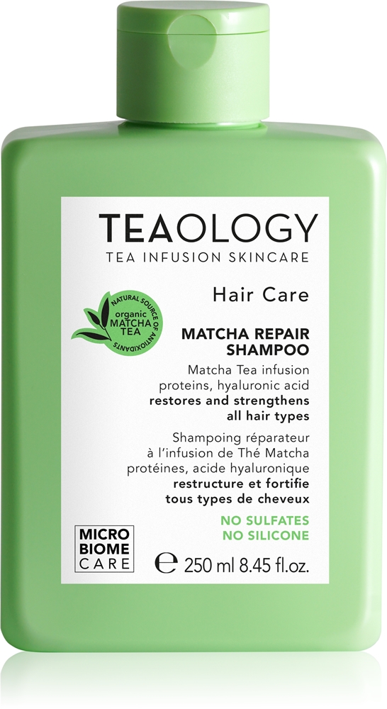 Восстанавливающий шампунь с чаем матча и укрепляющий шампунь Teaology, 250 мл
Восстанавливающий шампунь с чаем матча и укрепляющий шампунь Teaology, 250 мл