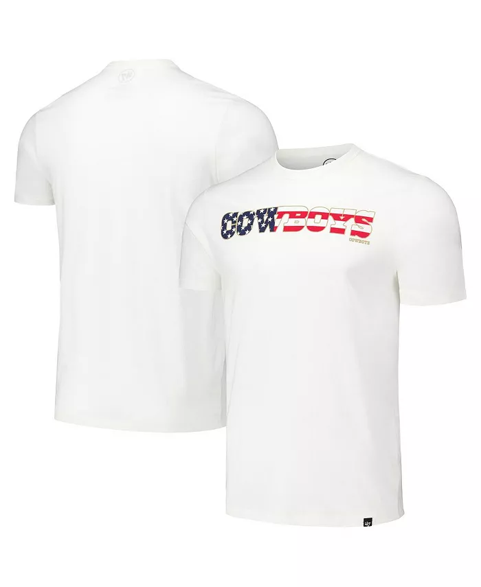 Мужская белая футболка Franklin с принтом в виде флага Dallas Cowboys и надписью '47 Brand
Мужская белая футболка Franklin с принтом в виде флага Dallas Cowboys и надписью '47 Brand