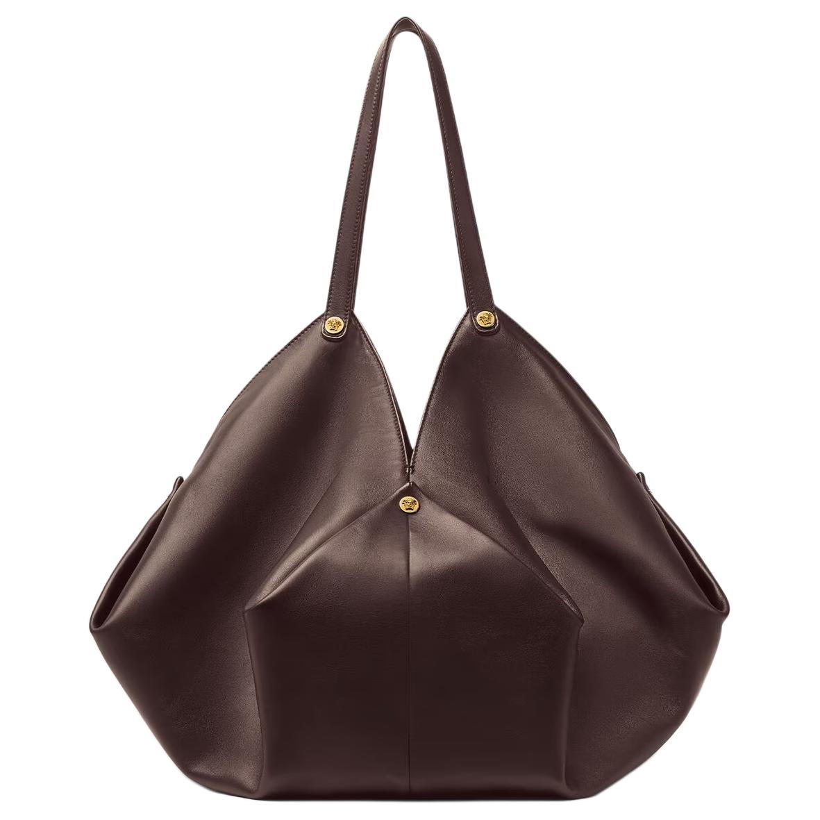 VERSACE Protea Lambskin Shoulder Bag Large Women's Brown
VERSACE Protea Lambskin Shoulder Bag Large Women's Brown