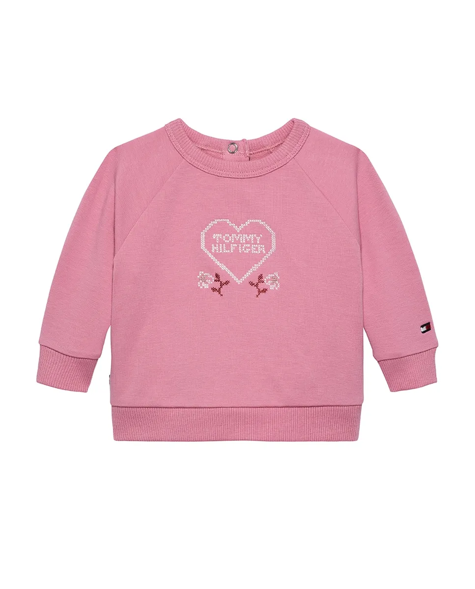 Свитшот для девочки с логотипом в виде сердца на груди Tommy Hilfiger, розовый
Свитшот для девочки с логотипом в виде сердца на груди Tommy Hilfiger, розовый