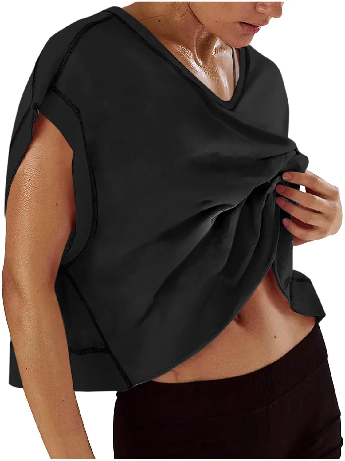 Женская футболка с коротким рукавом и открытой спиной для тренировок
Женская футболка с коротким рукавом и открытой спиной для тренировок