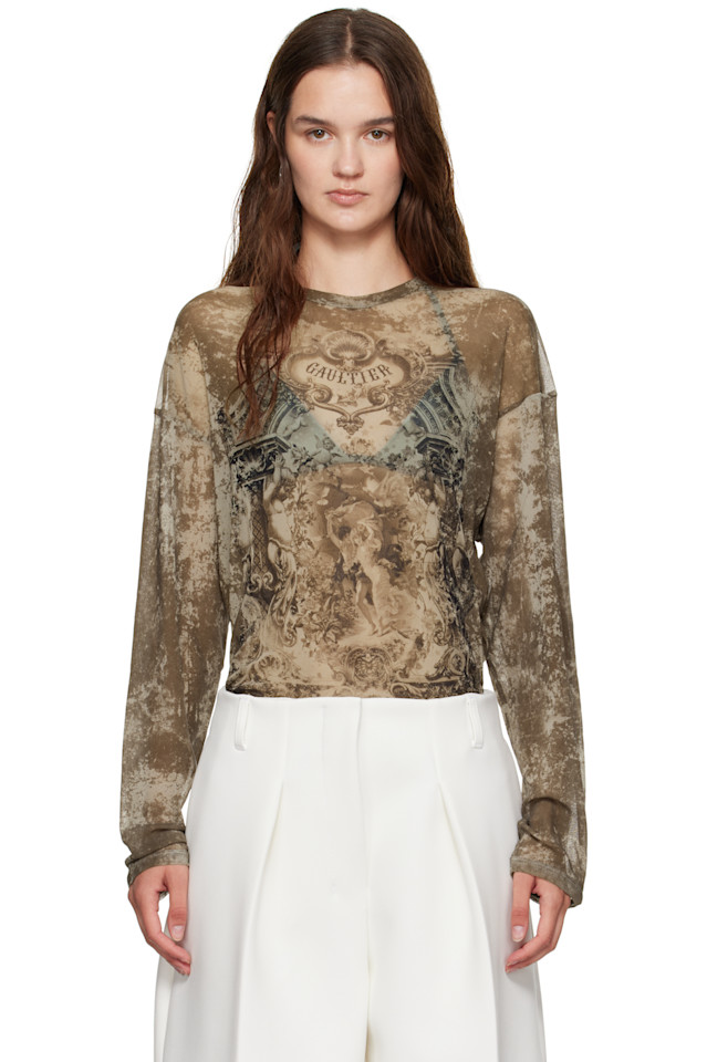 Топ с массивным медальоном Jean Paul Gaultier, бежевый
Топ с массивным медальоном Jean Paul Gaultier, бежевый