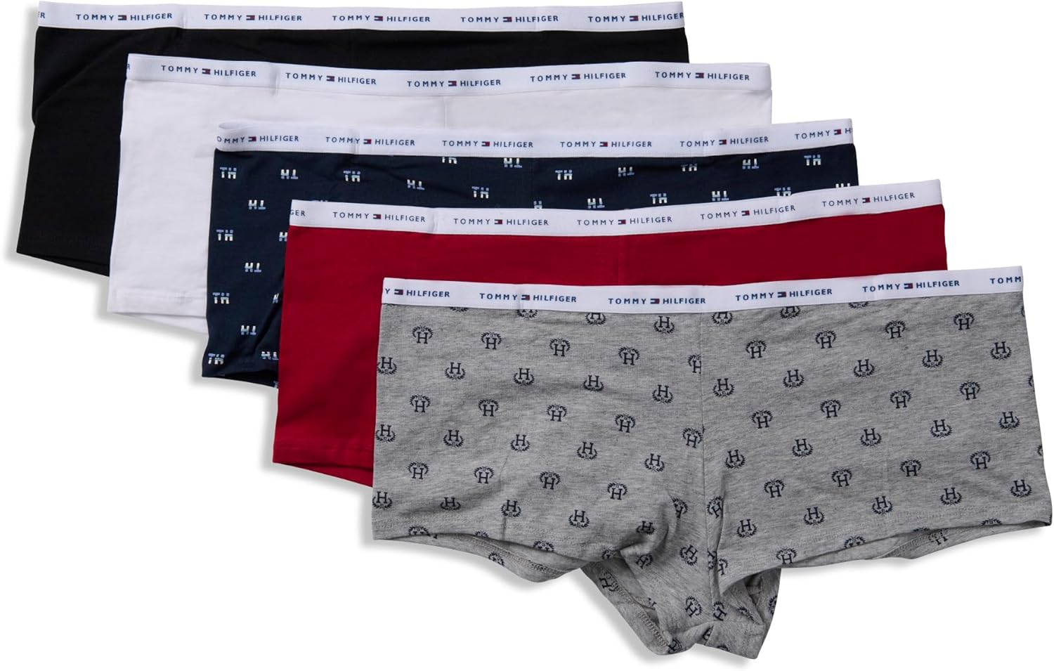 Женские классические хлопковые шорты с логотипом Tommy Hilfiger, 5 пар, Varisty H Heather Grey/Rio Red/Tri Color Th Offset Navy Blazer/Bright White/Black
Женские классические хлопковые шорты с логотипом Tommy Hilfiger, 5 пар, Varisty H Heather Grey/Rio Red/Tri Color Th Offset Navy Blazer/Bright White/Black