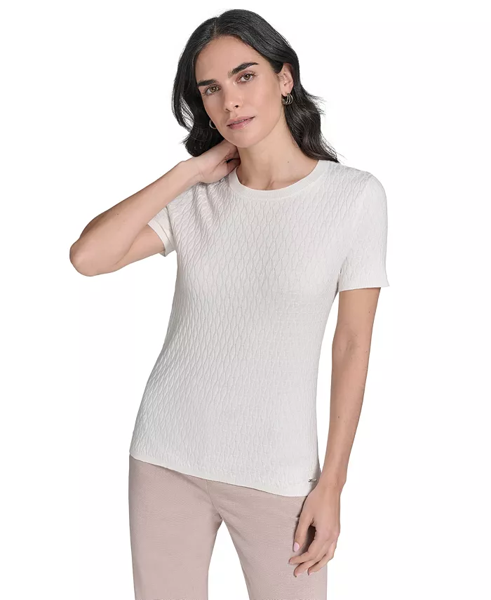 Миниатюрный фактурный трикотажный свитер с круглым вырезом Calvin Klein, коричневый/бежевый
Миниатюрный фактурный трикотажный свитер с круглым вырезом Calvin Klein, коричневый/бежевый