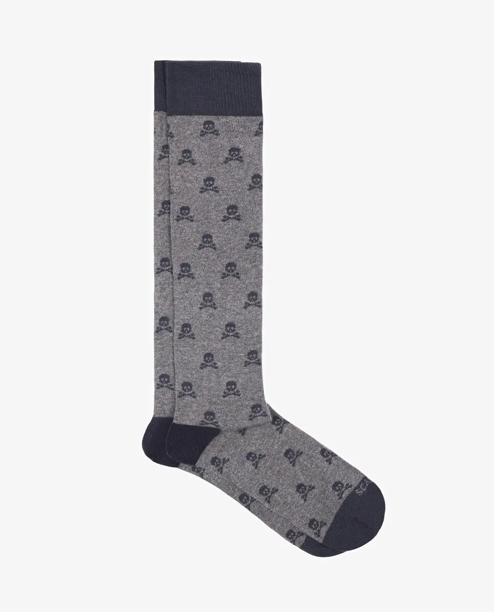 Мужские высокие носки с принтом черепа Scalpers, серый
Мужские высокие носки с принтом черепа Scalpers, серый