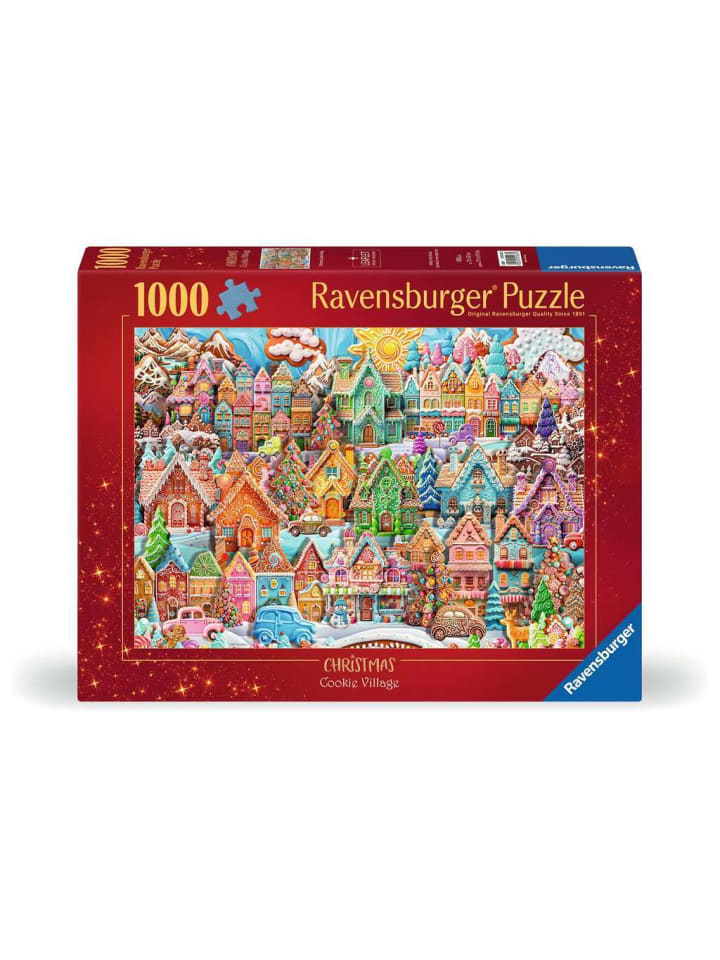 Пазл Ravensburger, 1000 деталей, «Деревня рождественского печенья» в красочном исполнении
Пазл Ravensburger, 1000 деталей, «Деревня рождественского печенья» в красочном исполнении