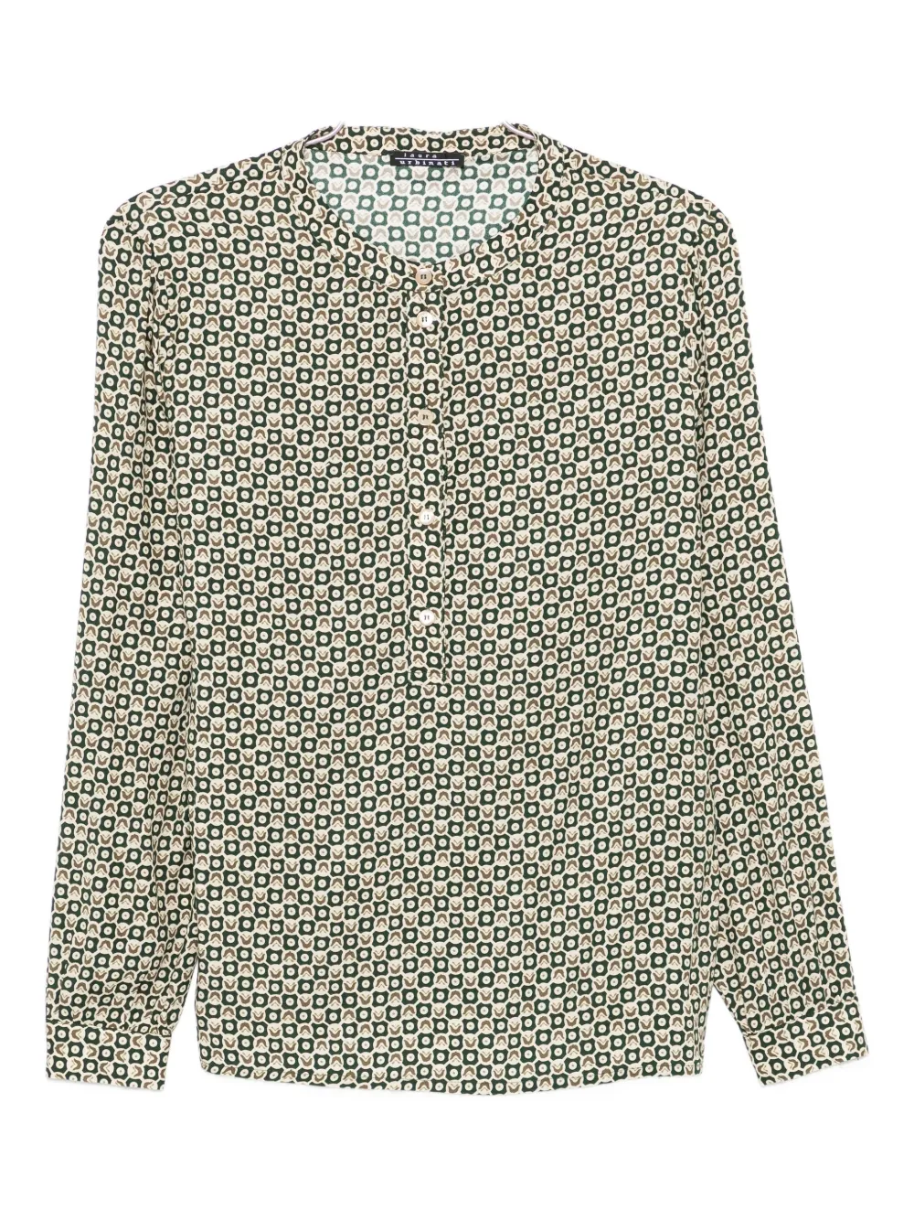 Блузка с геометрическим принтом и длинными рукавами Laura-Urbinati, зеленый
Блузка с геометрическим принтом и длинными рукавами Laura-Urbinati, зеленый