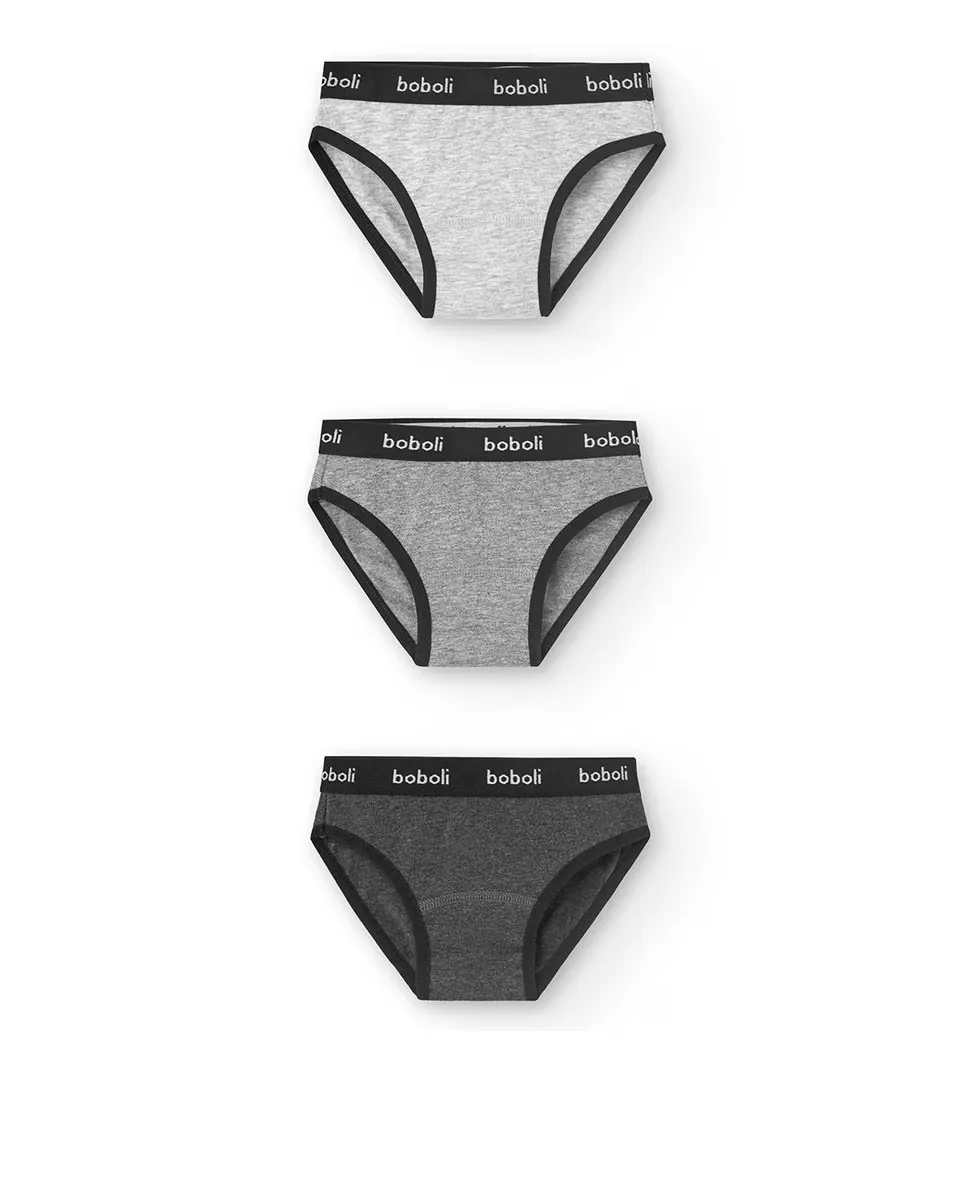Упаковка из 3 хлопковых трусиков для девочек с логотипом на талии Boboli, серый
Упаковка из 3 хлопковых трусиков для девочек с логотипом на талии Boboli, серый