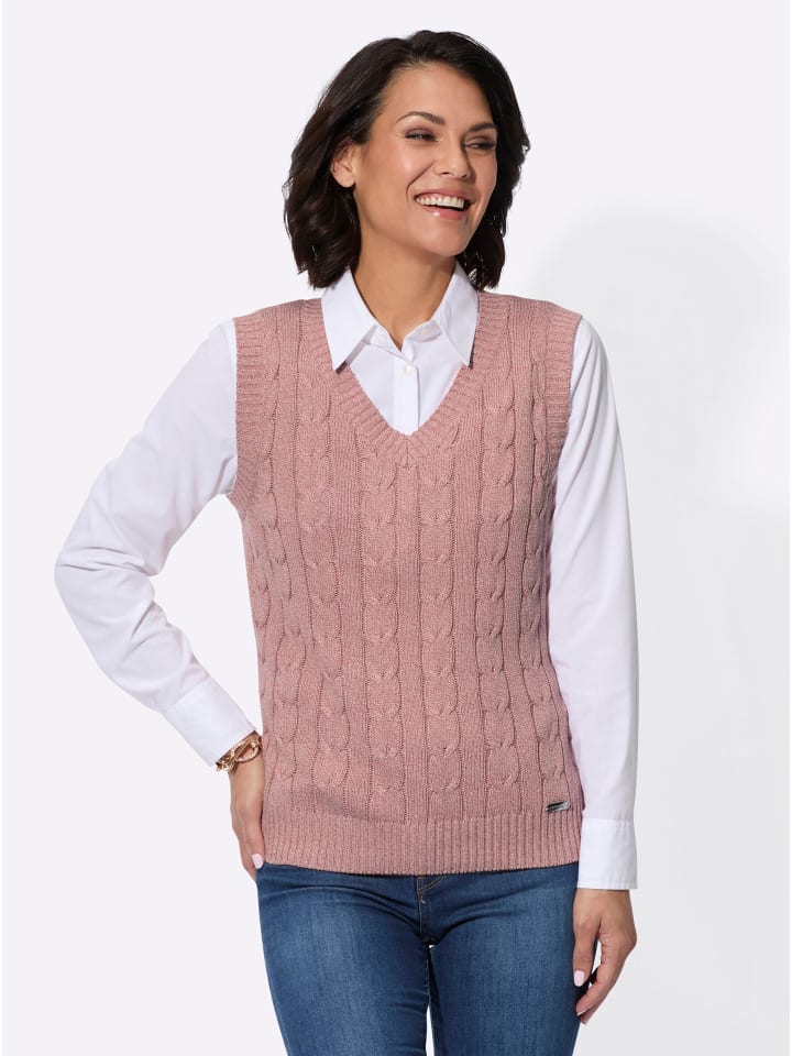 Жилет-свитер в меланжевом цвете розовое дерево-экрю WITT WEIDEN
Жилет-свитер в меланжевом цвете розовое дерево-экрю WITT WEIDEN