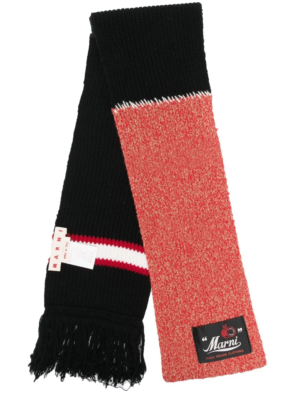 Шарф с бахромой Marni, черный
Шарф с бахромой Marni, черный