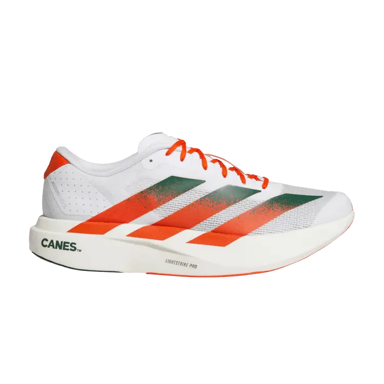 Кроссовки NCAA x Adizero Evo SL 'Miami Hurricanes', белый
Кроссовки NCAA x Adizero Evo SL 'Miami Hurricanes', белый