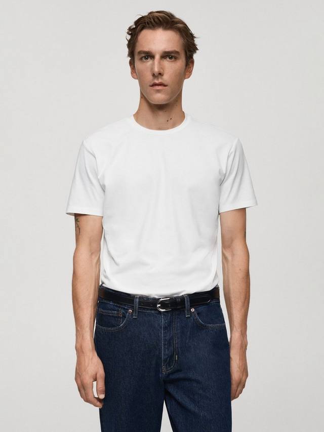 Футболка обычного кроя из эластичной хлопчатобумажной смеси с коротким рукавом Mango, белый
Футболка обычного кроя из эластичной хлопчатобумажной смеси с коротким рукавом Mango, белый