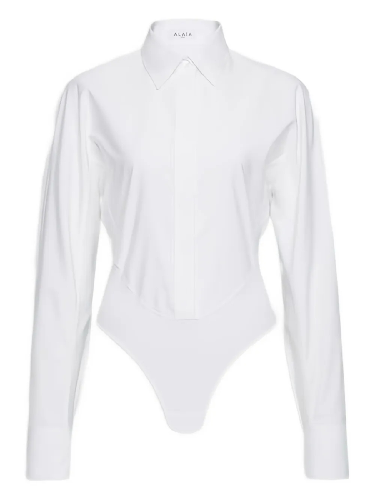 Боди из поплиновой рубашки Alaïa, белый
Боди из поплиновой рубашки Alaïa, белый